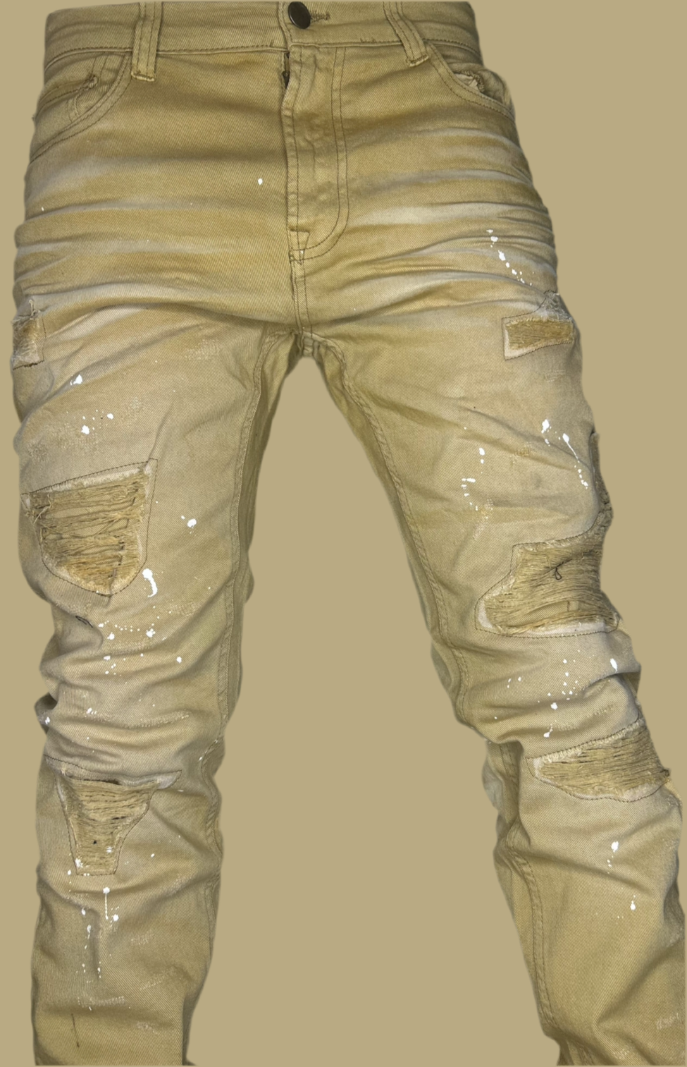 Tan Faded w/ white splatter