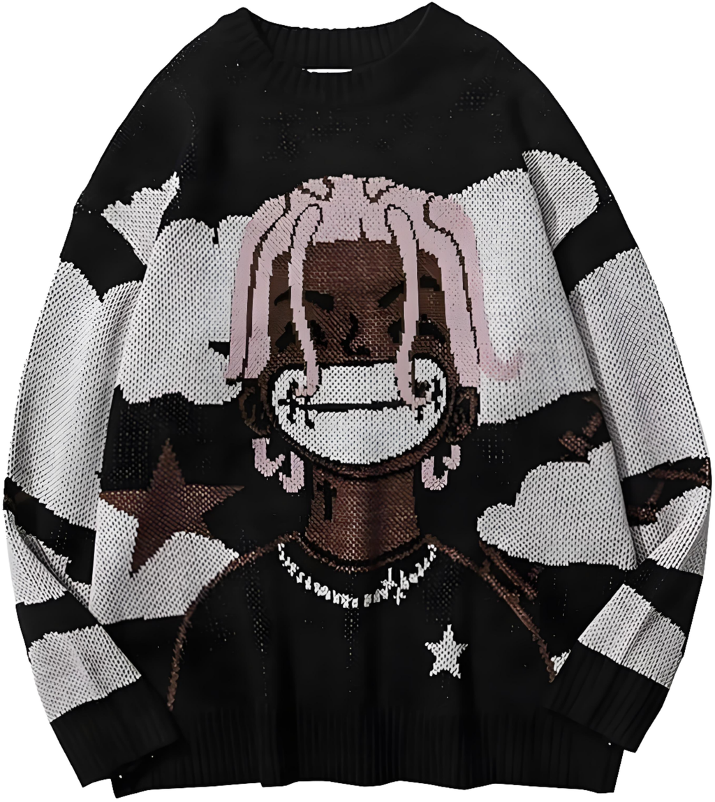 Cartoon Anime Knitted Sweater